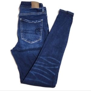 American Eagle High-Rise DarkWash Jeggings Size 6